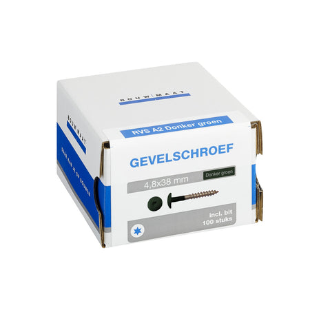 Bouwmaat HPL Schroef RVS Donkergroen 4,8x38mm T20 100st-784613
