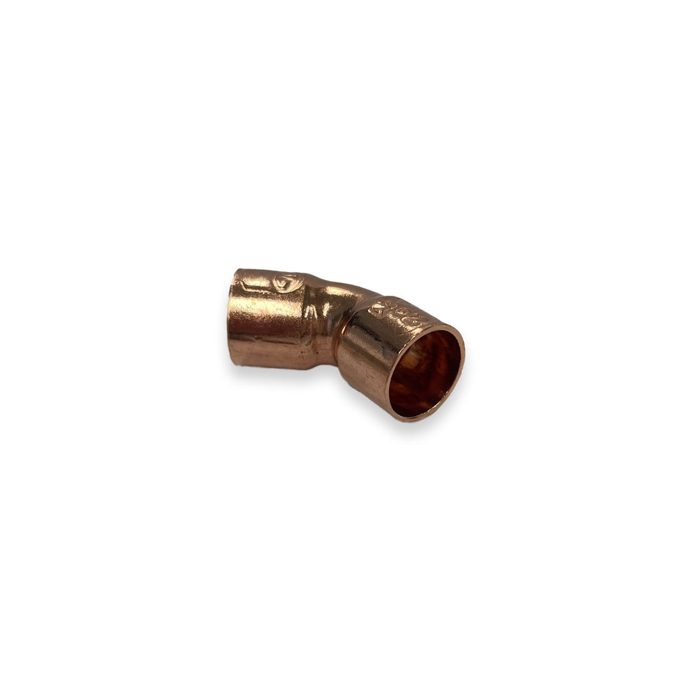 Riko Bocht roodkoper 15 x 15 mm 45° - 4 stuks-791858