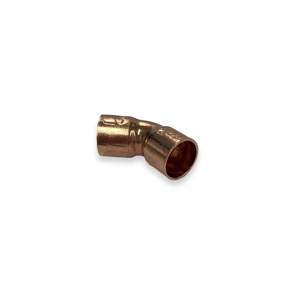 Riko Bocht roodkoper 15 x 15 mm 45° - 4 stuks-791858