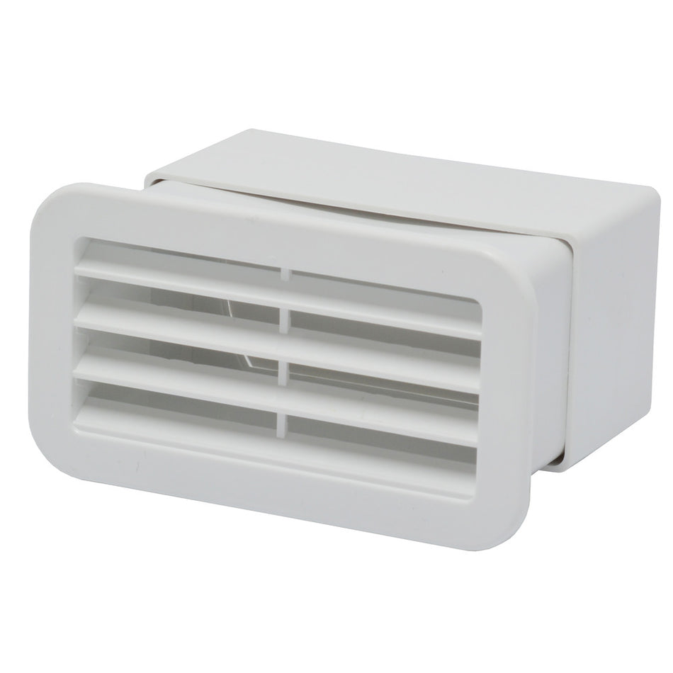 Sanivesk Vlakkanaal Muurrooster PVC Wit 110x55mm-804144