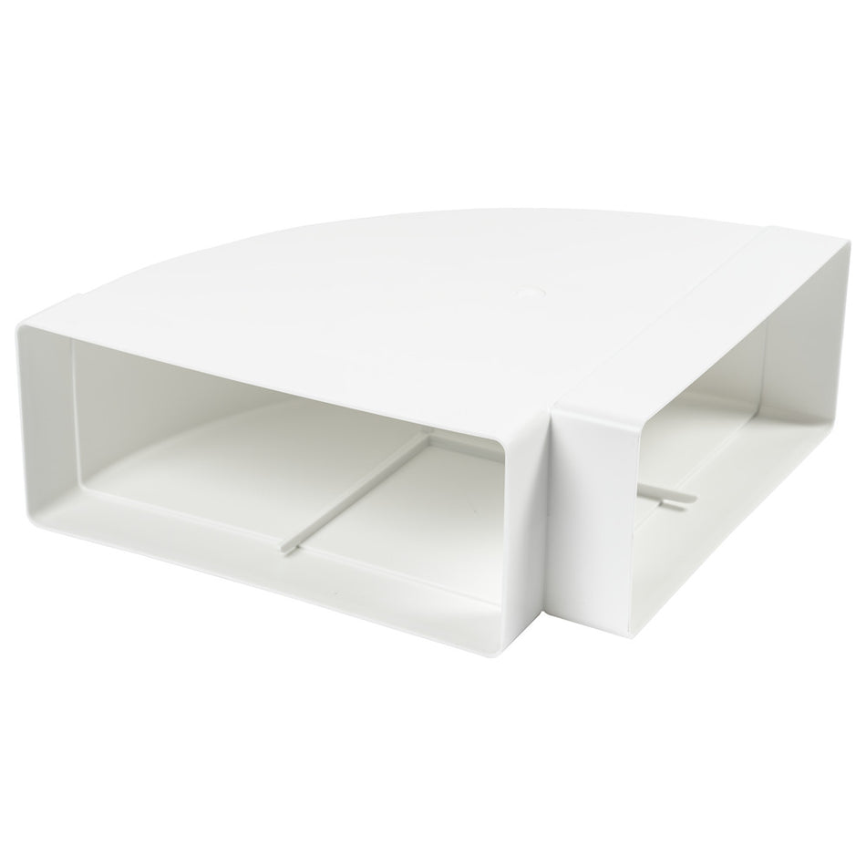 Sanivesk Vlakkanaal Horizontale Bocht Wit 220x90mm-804150