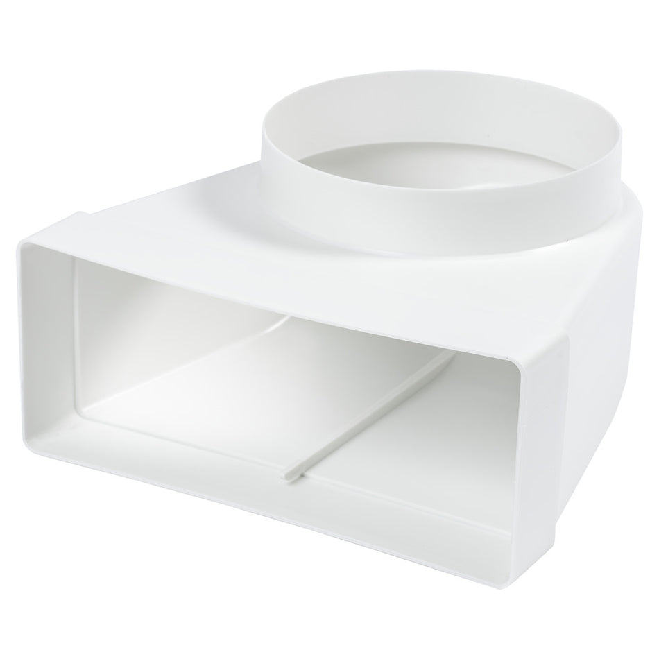 Sanivesk Vlakkanaal Bocht Wit Ø150mm 220x90mm-804153