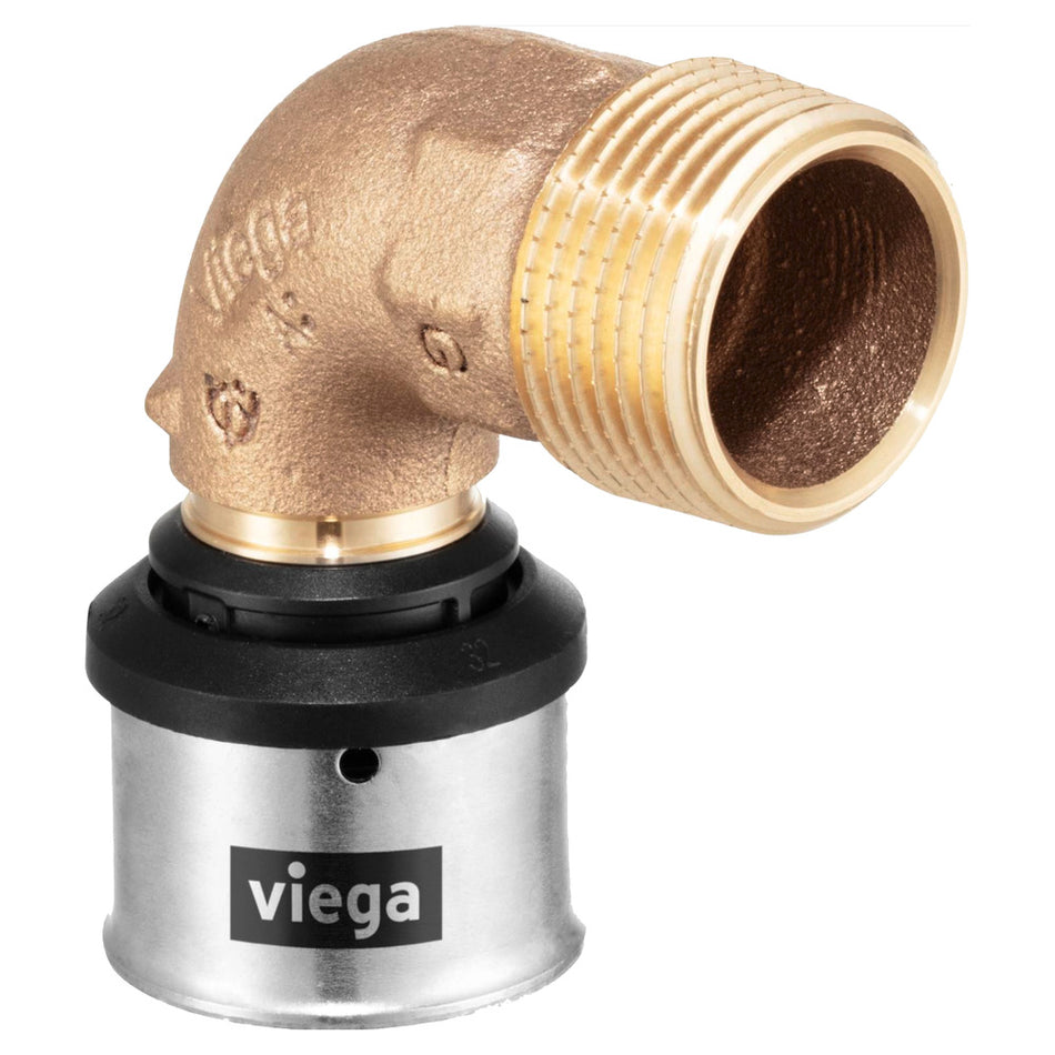 Viega Smartpress Overgangsstukbocht 90º 20mm x 3/4"-806332