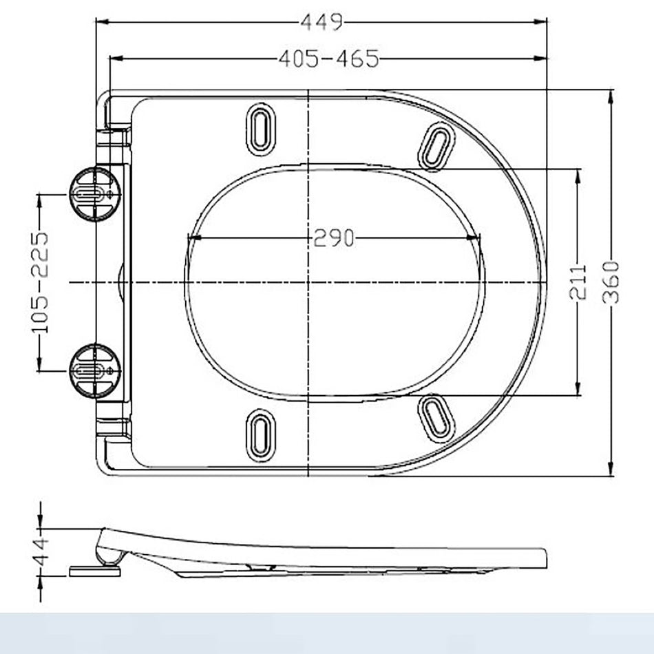Alora Slim Toiletzitting Softclose en Quick Release Glanzend Wit-809537