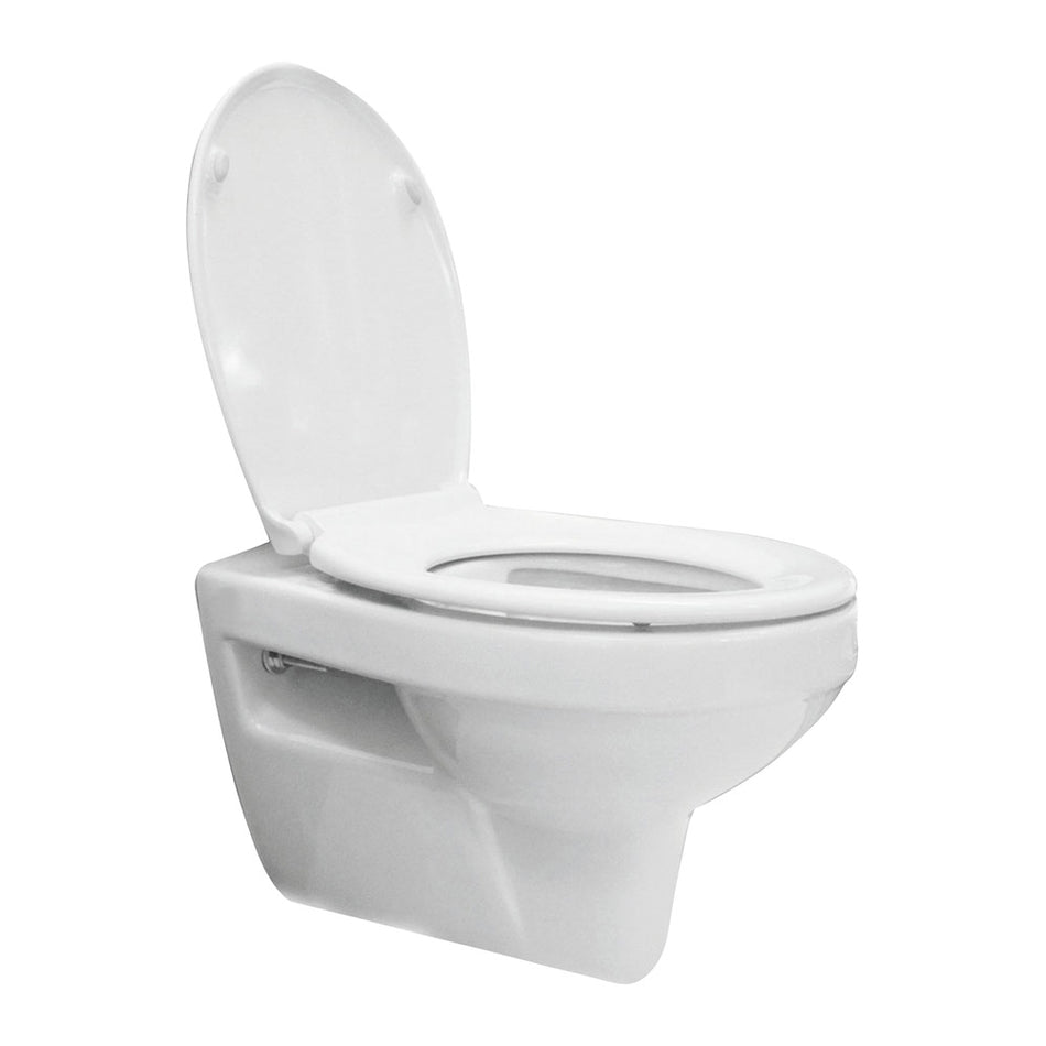 Trevi Wandcloset met Toiletzitting Randloos Diepspoel Glanzend Wit 53cm-809544