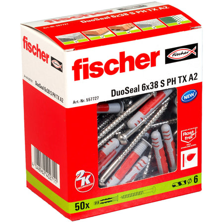 fischer DuoSeal S Met RVS A2 Bolkopschroef 50st-816381