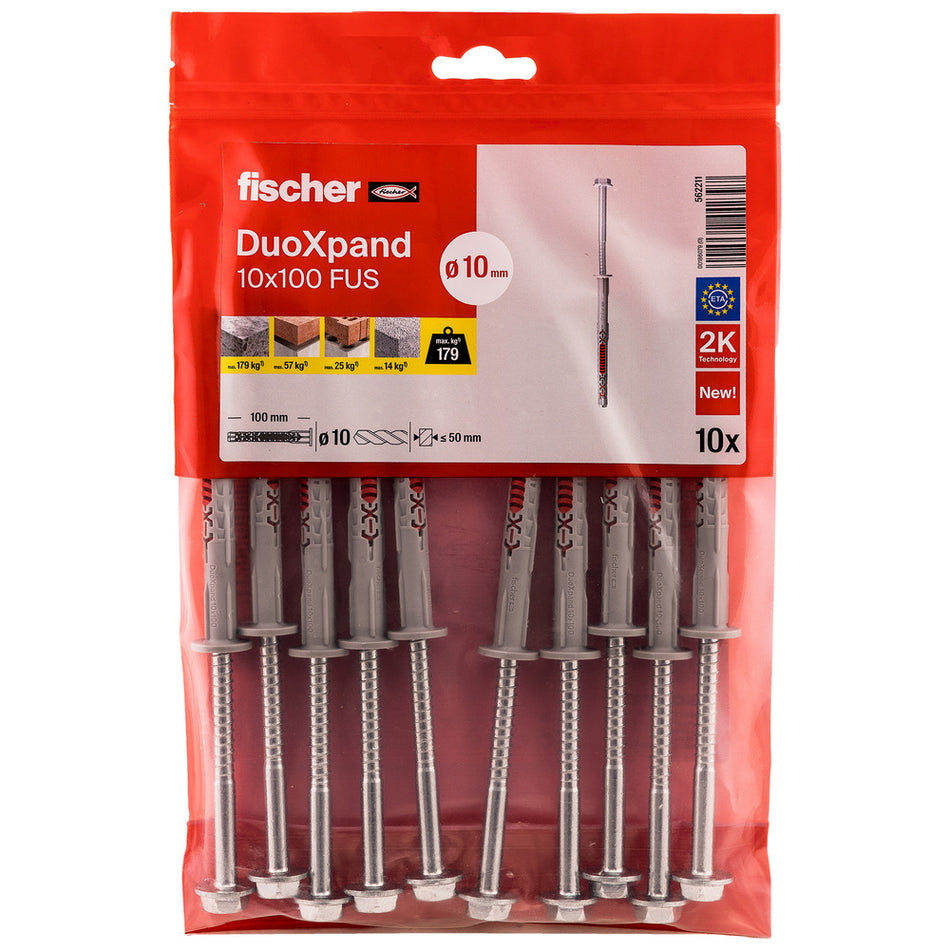 fischer Constructieplug DuoXpand Verzinkt 10mm FUS 10st-816395