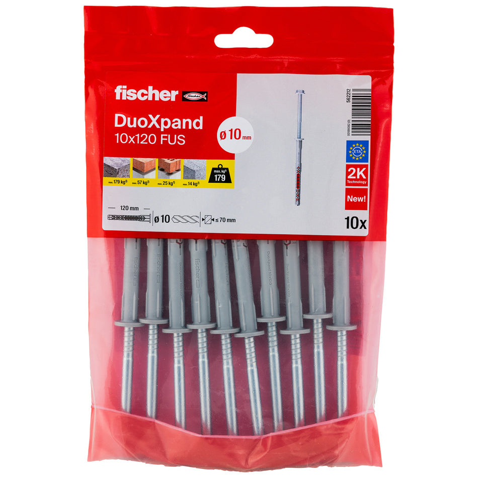 fischer Constructieplug DuoXpand Verzinkt 10mm FUS 10st-816396