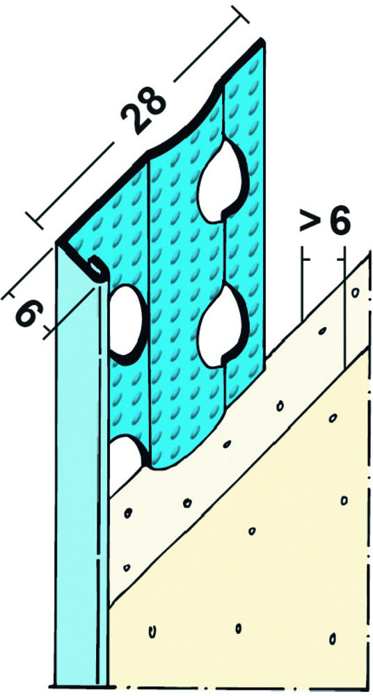 Slimgrip Stucstopprofiel SG1216 Alu-zink Stucdikte 6mm-821054