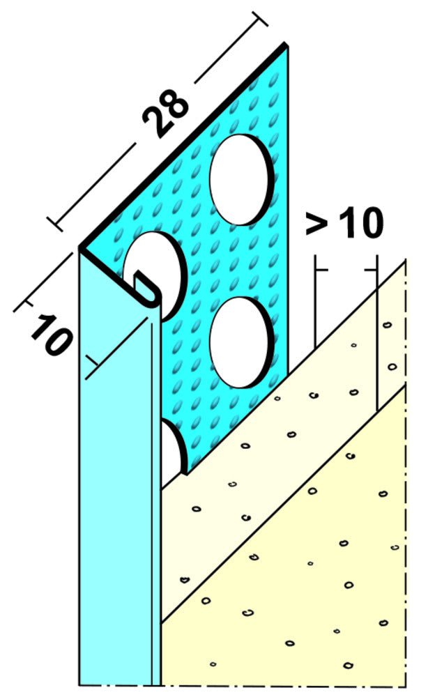 Slimgrip Stucstopprofiel SG1212 Alu-zink Stucdikte 10mm-821058