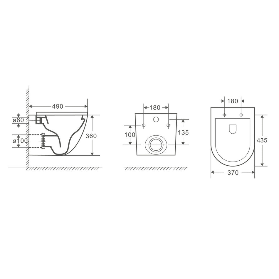 Wandcloset Genova Rimless Inclusief Softclose Wc Bril-822209