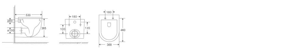 Wandcloset Milano Rimless Inclusief Softclose Wc Bril-822210