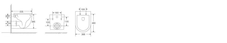 Wandcloset Milano Rimless Inclusief Softclose Wc Bril-822210