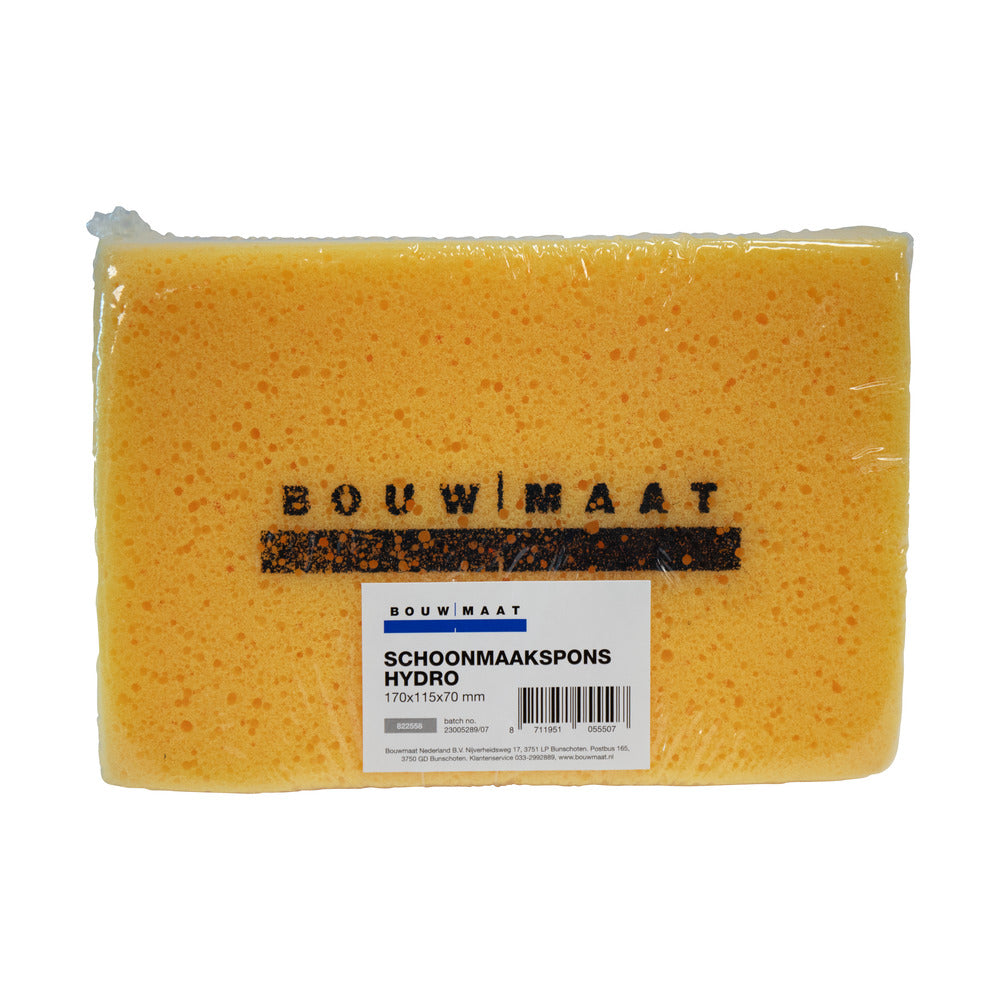 Bouwmaat Schoonmaakspons 170x115x70 mm geel hydro-822558