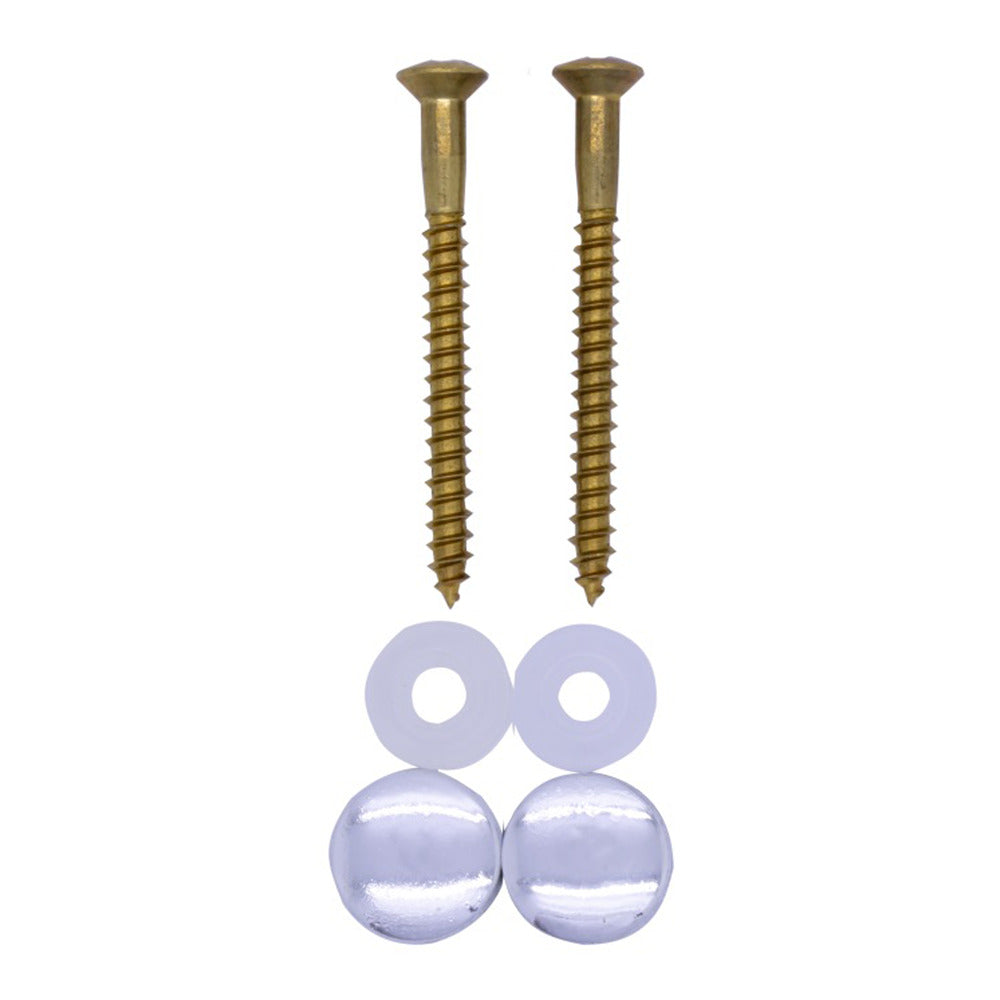 Riko Montageset Closet en Fontein Messing Inclusief Afdekdoppen Chroom 5.5x70mm-822859