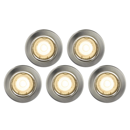Nordlux Inbouwspot Canis Geborsteld Nikkel Rond 4,7W Kantelbaar IP20 5st-823785
