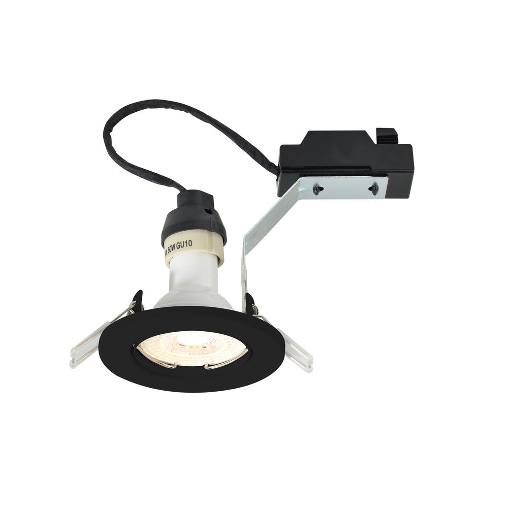 Nordlux Inbouwspot Canis Zwart Rond 4,9W Dimbaar Kantelbaar IP20 3st-823789
