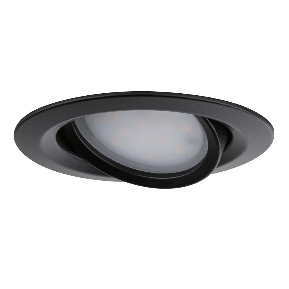 Paulmann Inbouwspot Nova Plus Zwart Rond 6W Kantelbaar 3st-824743