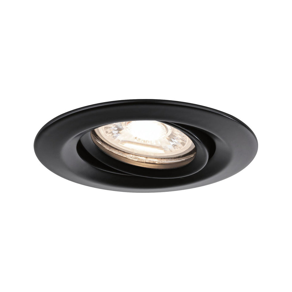 Paulmann Inbouwspot Nova Mini Mat Zwart Rond 4W Kantelbaar 3st-824745