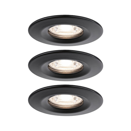 Paulmann Inbouwspot Nova Mini Mat Zwart Rond 4W IP44 3st-824746