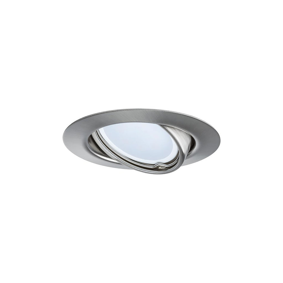 Paulmann Inbouwspot Base Geborsteld Staal Rond 5W Kantelbaar 3st-824751