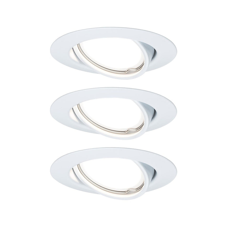 Paulmann Inbouwspot Base Wit Rond 5W Dimbaar Kantelbaar 3st-824753
