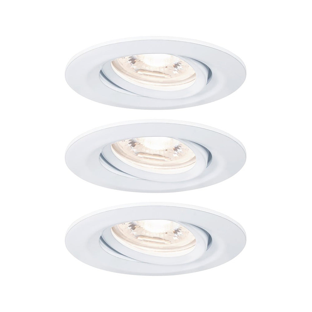 Paulmann Inbouwspot Nova Mini Mat Wit Rond 4W Kantelbaar 3st-824760