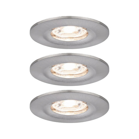 Paulmann Inbouwspot Nova Mini Geborsteld Aluminium 4W IP44 3st-824766