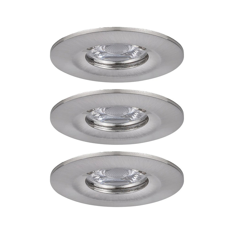 Paulmann Inbouwspot Nova Mini Geborsteld Aluminium 4W IP44 3st-824766