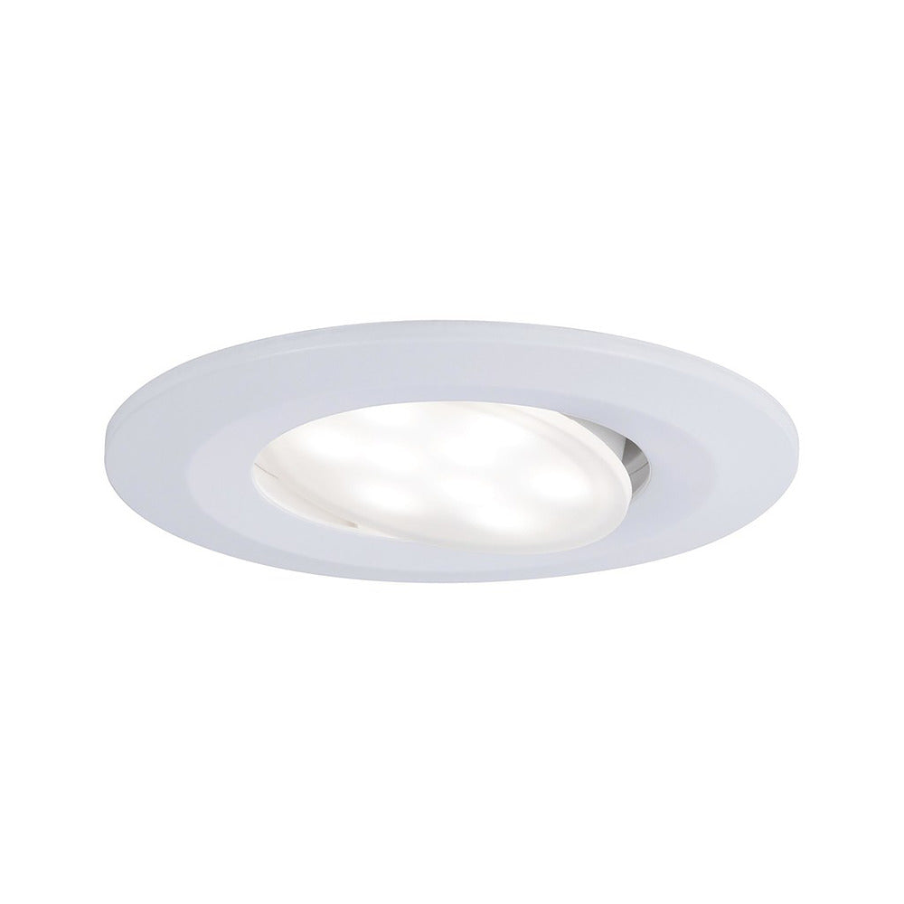 Paulmann Inbouwspot Calla Mat Wit Rond 6W Kantelbaar IP65 3st-824773