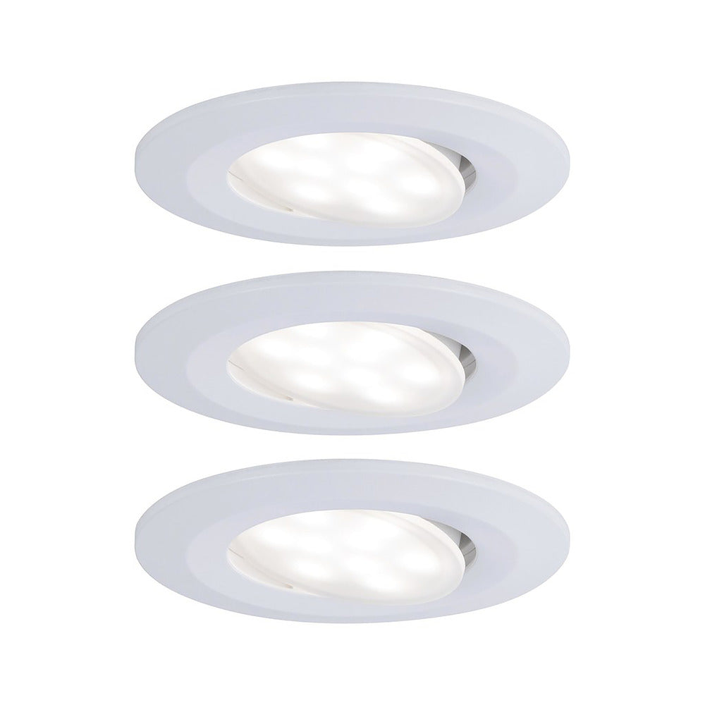 Paulmann Inbouwspot Calla Mat Wit Rond 6W Kantelbaar IP65 3st-824773