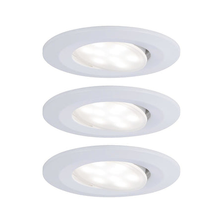 Paulmann Inbouwspot Calla Mat Wit Rond 6W Kantelbaar IP65 3st-824773