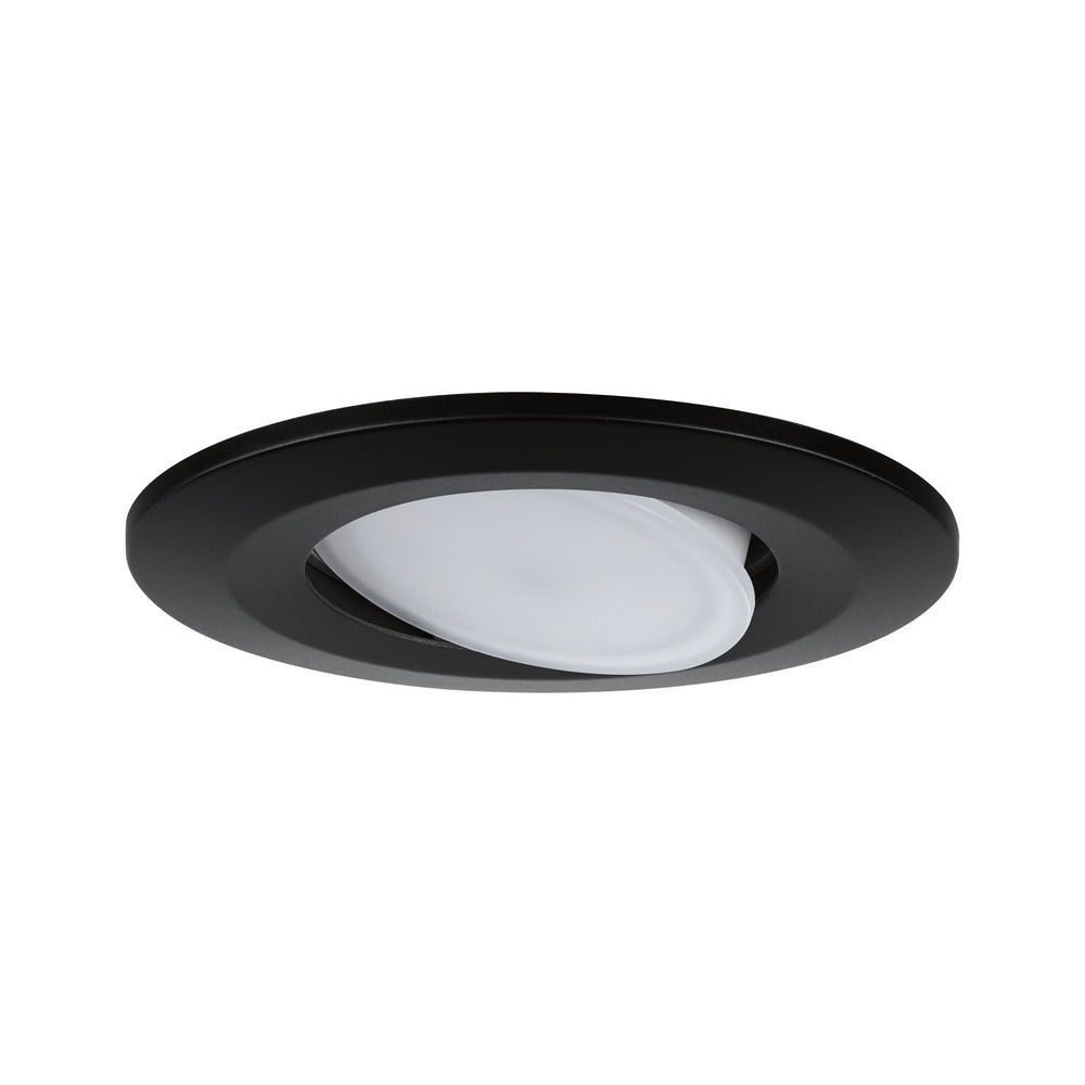 Paulmann Inbouwspot Calla Mat Zwart Rond 6W Kantelbaar IP65 3st-824774