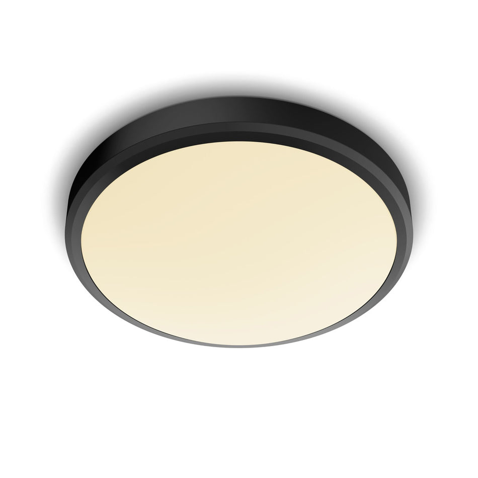 Philips Plafondlamp Doris CL257 Zwart Rond 17W IP44 Ø31,3cm-824785