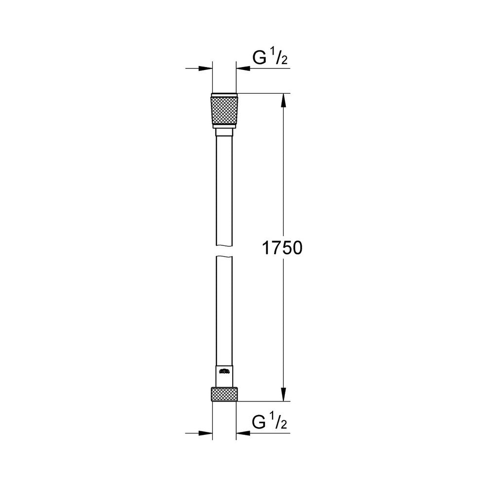 Grohe Silverflex Twiststop Doucheslang Chroom 1750mm-827578