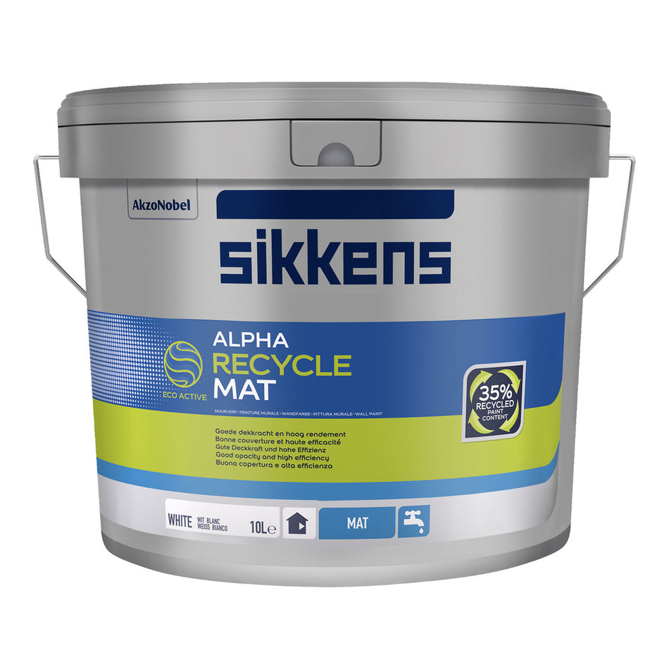 Sikkens Muurverf Alpha Recycle Mat Wit/Mengbasis 10L-827742