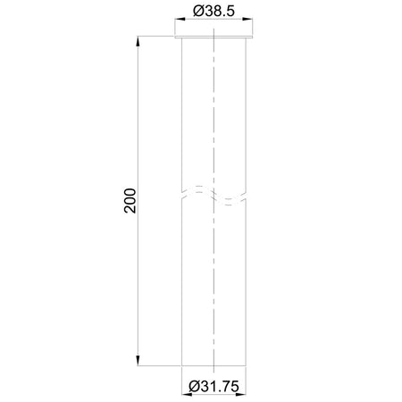 Sifon Verlengbuis met Kraag Chroom 3,2x20cm-828144