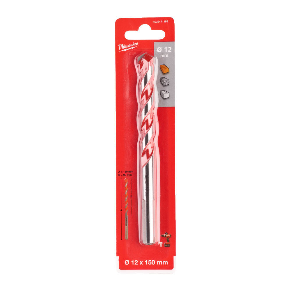Milwaukee Steen en Betonboor Bit 12x150mm-829722