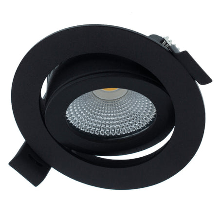 MBL Lighting Inbouwspot Luna DTW Zwart Rond 5W Dimbaar Kantelbaar IP44-829823