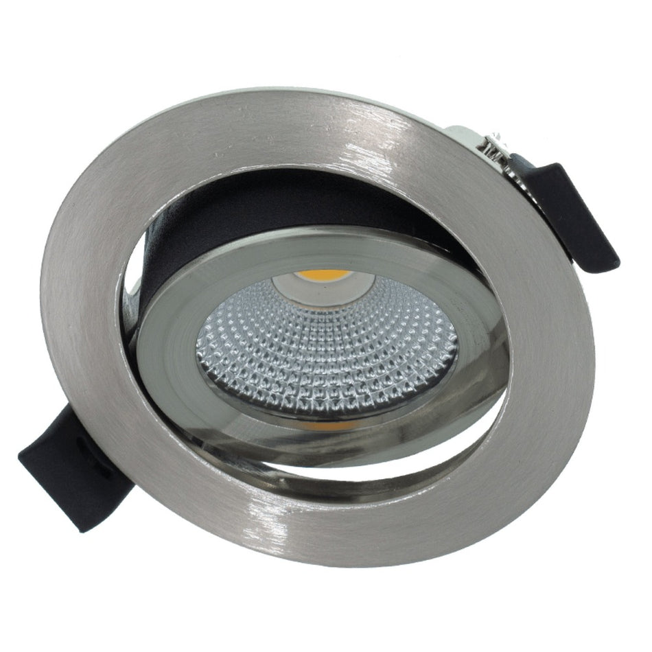 MBL Lighting Inbouwspot Luna DTW RVS Rond 5W Dimbaar Kantelbaar IP44-829825