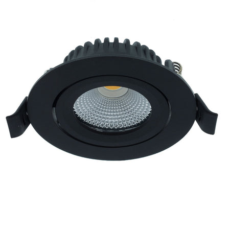MBL Lighting Inbouwspot Luna 2700 Zwart Rond 5W Kantelbaar IP44-829828