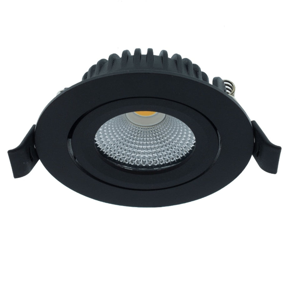 MBL Lighting Inbouwspot Luna 2700 Zwart Rond 5W Kantelbaar IP44-829828