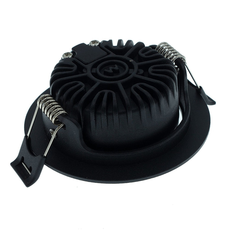 MBL Lighting Inbouwspot Luna 2700 Zwart Rond 5W Kantelbaar IP44-829828