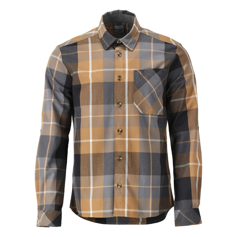 Mascot Overhemd Geruit Flanel Notenbruin-836102