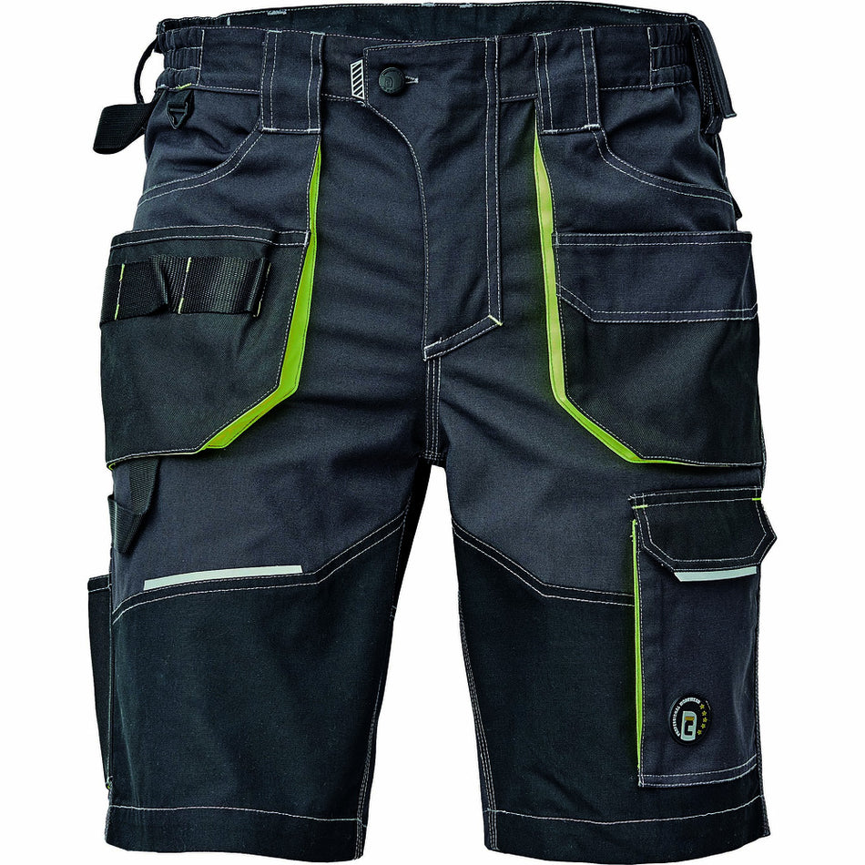 CERVA Korte Werkbroek Sheldon Antraciet/Geel Maat 54-836835