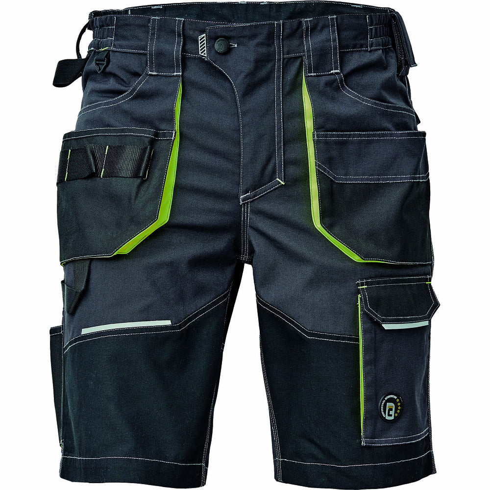 CERVA Korte Werkbroek Sheldon Antraciet/Geel Maat 56-836836