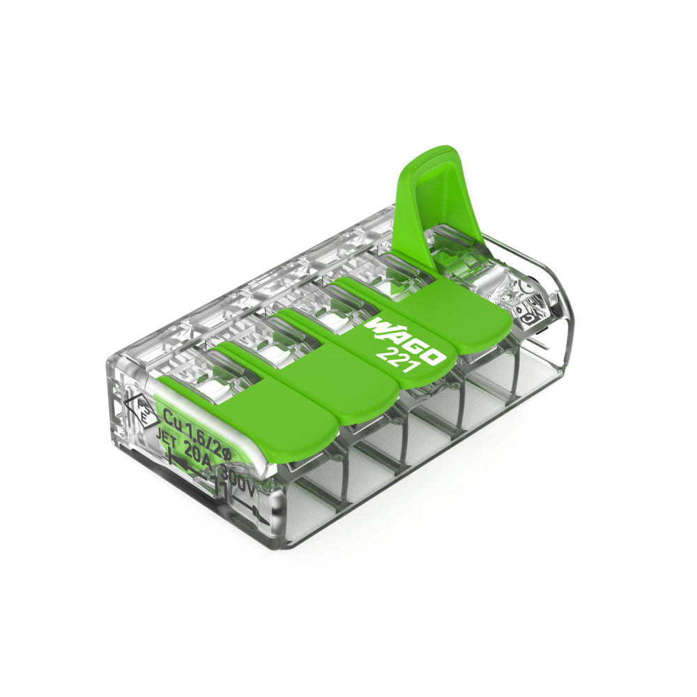 Wago Green Line Verbindingsklem Compact 221-425 5x4mm2 8st-845808