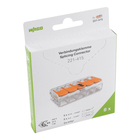 Wago Verbindingsklem compact 5x4mm² 8st-848060