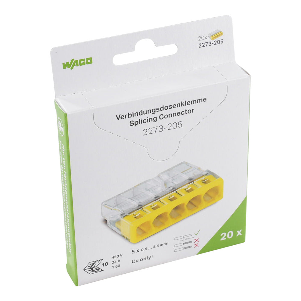 Wago Lasklem 5-voudig compact 20st-848063