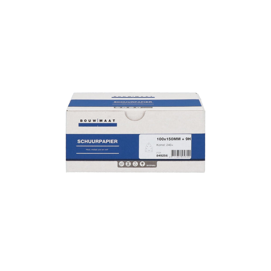 Bouwmaat Schuurdelta 9 Gaten Klittenband 100x150mm-849256